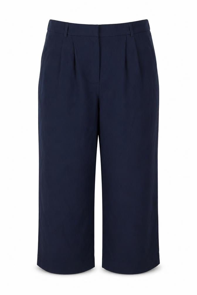 Abercrombie & Fitch Womens Navy Blue Cropped Trousers Size 18S