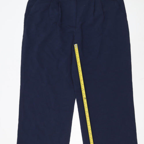 Abercrombie & Fitch Womens Navy Blue Cropped Trousers Size 18S