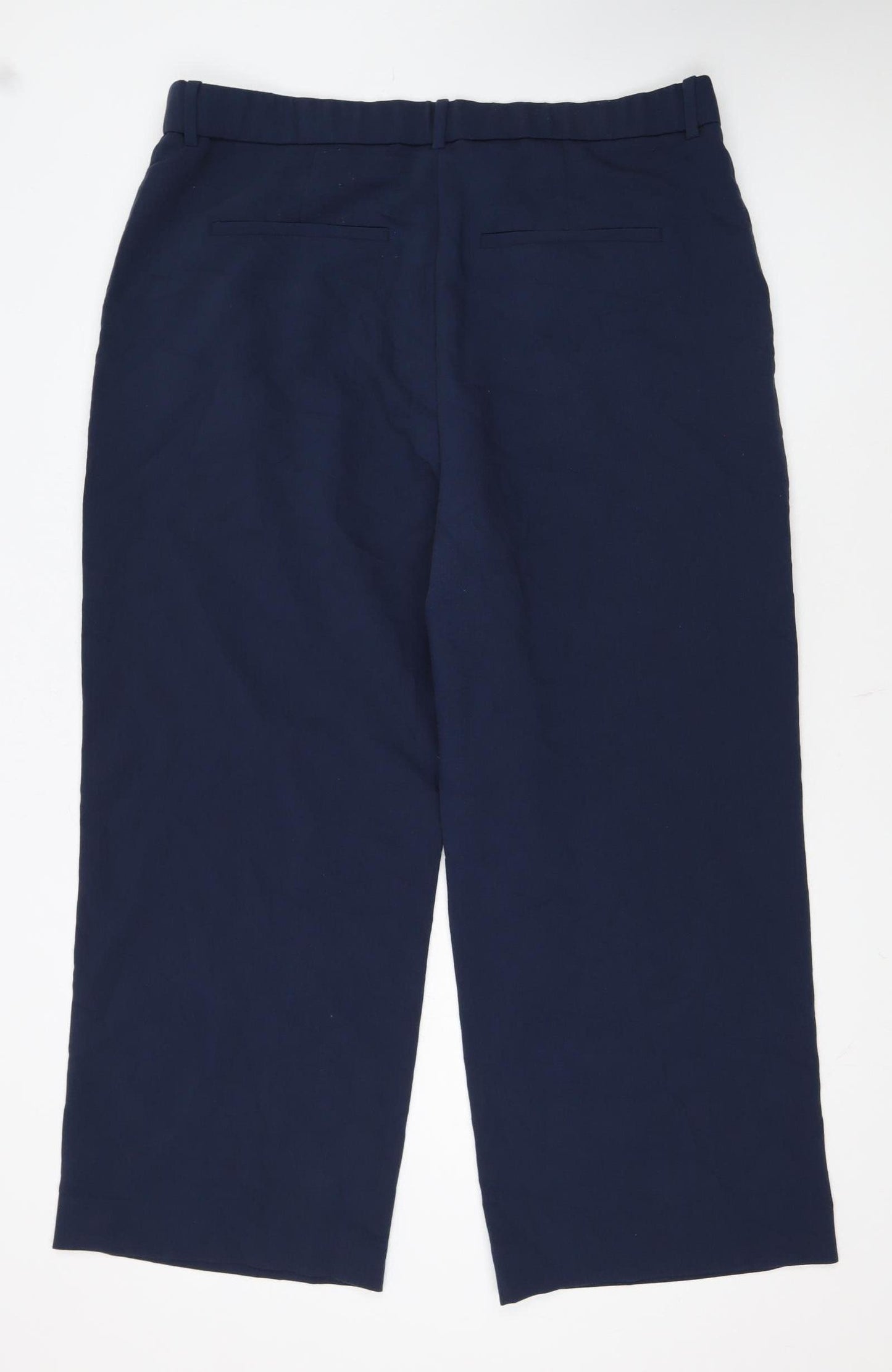 Abercrombie & Fitch Womens Navy Blue Cropped Trousers Size 18S