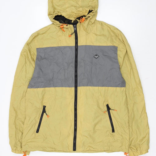 Threadbare Men's Yellow XL Windbreaker Hooded Jacket
