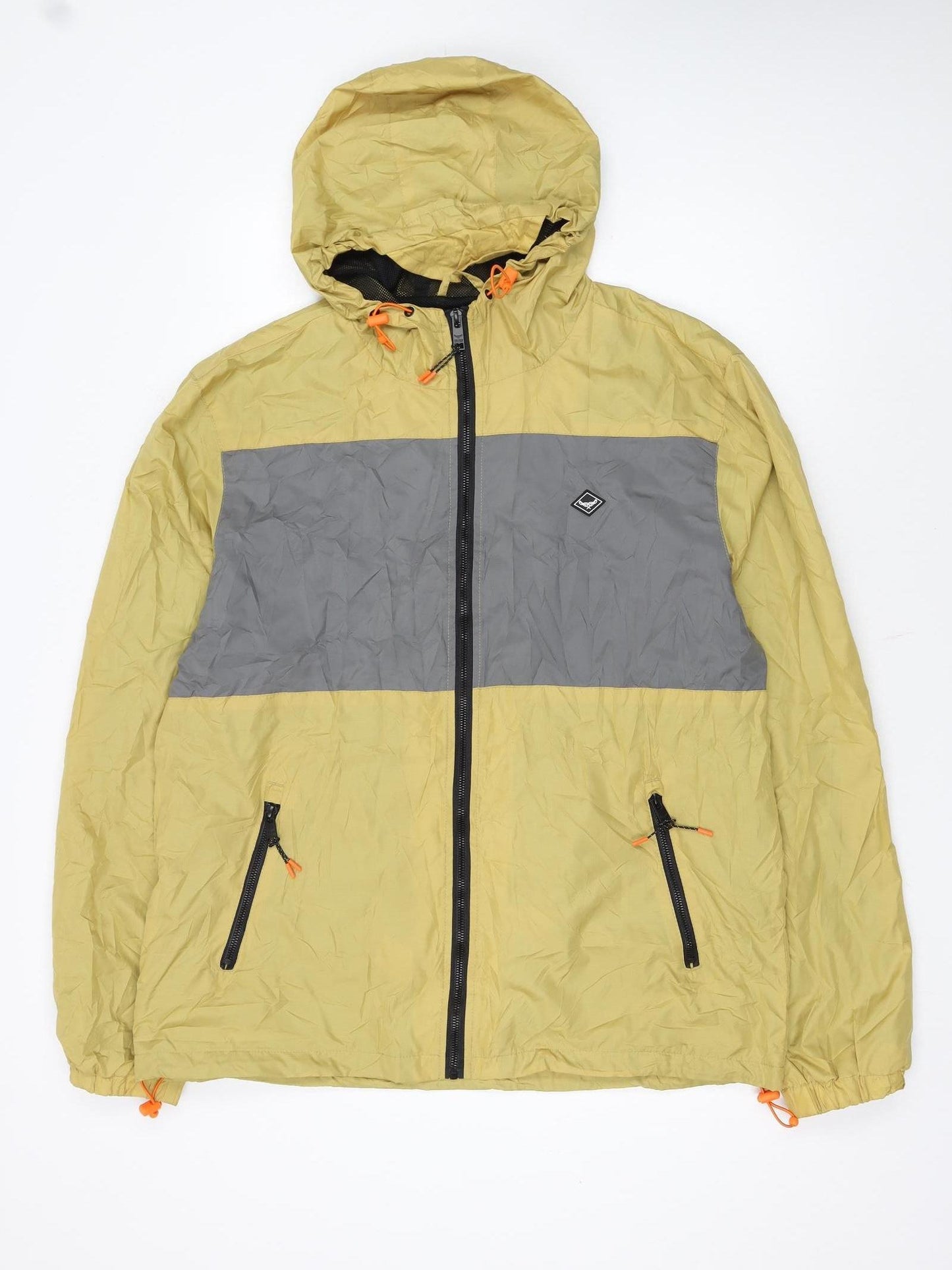 Threadbare Men's Yellow XL Windbreaker Hooded Jacket