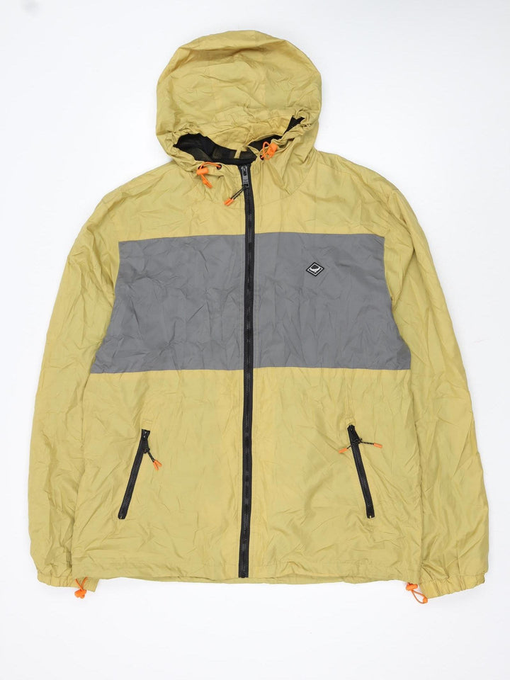 Threadbare Men's Yellow XL Windbreaker Hooded Jacket
