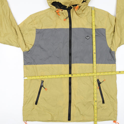Threadbare Men's Yellow XL Windbreaker Hooded Jacket