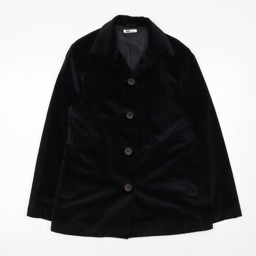 NCD Milano Women's Black Corduroy Blazer Size 14 Regular Fit