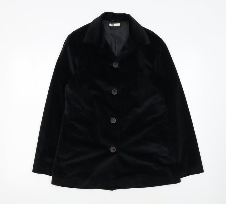 NCD Milano Women's Black Corduroy Blazer Size 14 Regular Fit
