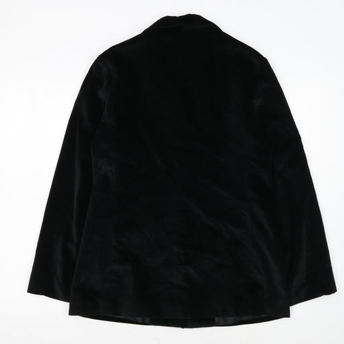 NCD Milano Women's Black Corduroy Blazer Size 14 Regular Fit