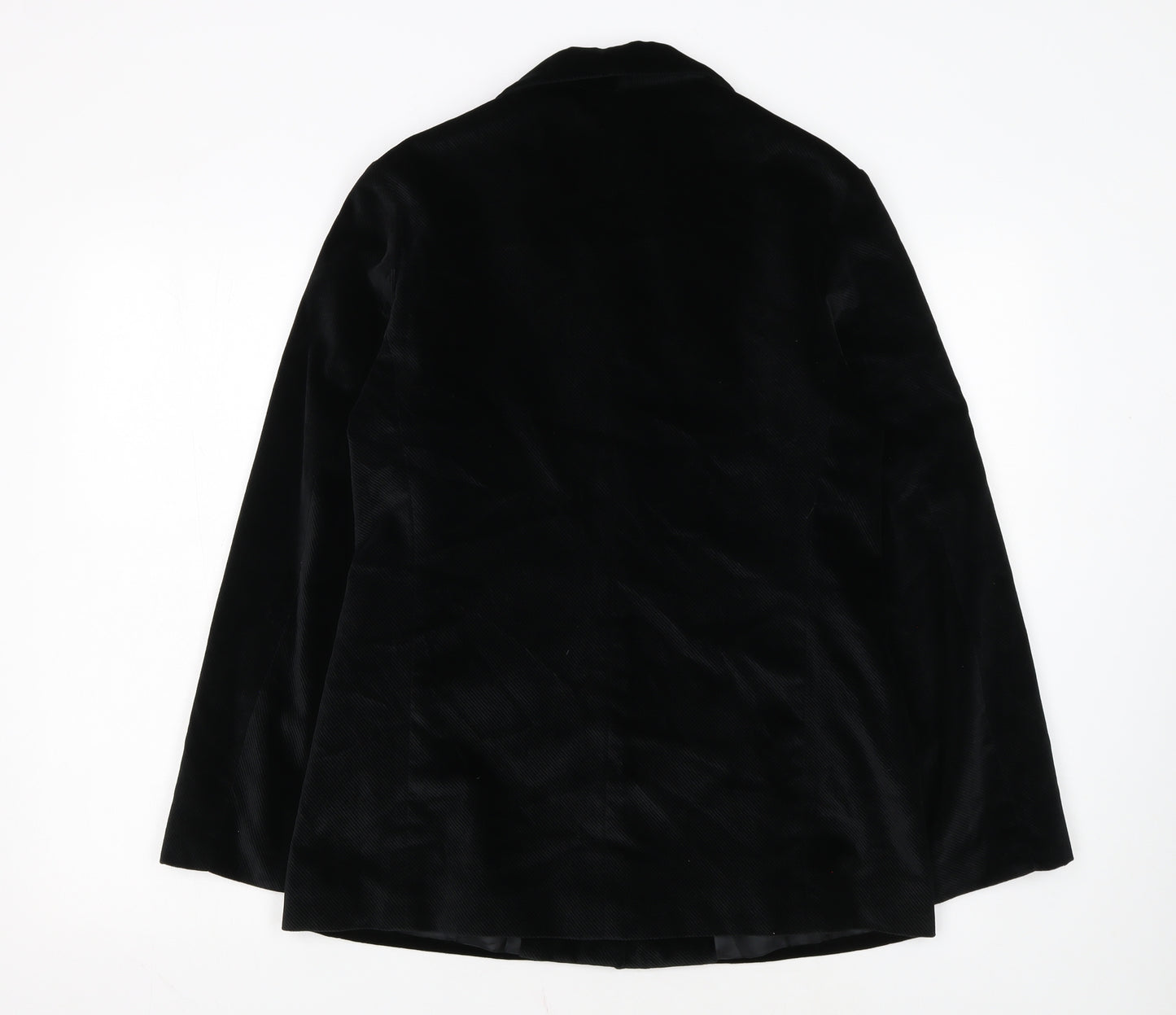 NCD Milano Women's Black Corduroy Blazer Size 14 Regular Fit