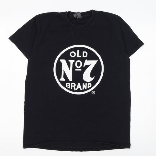 Jack Daniel's Men's Black L Old No.7 Logo Graphic Cotton T-Shirt