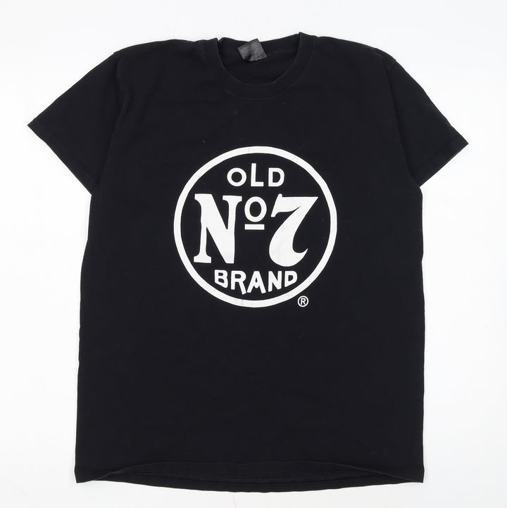 Jack Daniel's Men's Black L Old No.7 Logo Graphic Cotton T-Shirt