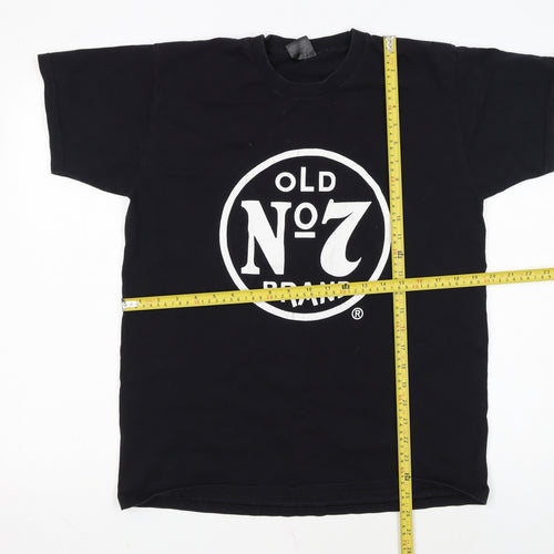Jack Daniel's Men's Black L Old No.7 Logo Graphic Cotton T-Shirt