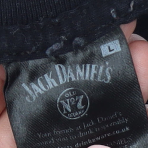 Jack Daniel's Men's Black L Old No.7 Logo Graphic Cotton T-Shirt