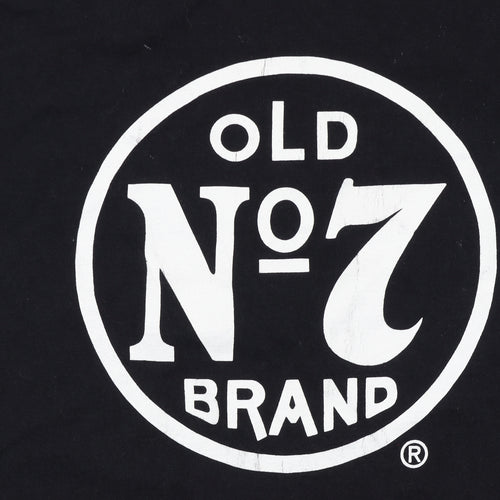 Jack Daniel's Men's Black L Old No.7 Logo Graphic Cotton T-Shirt