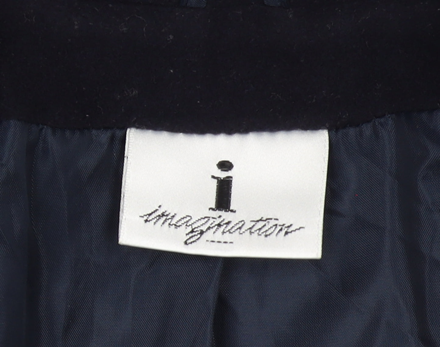 Imagination Womens Black Wool Blend Single-Breasted Blazer Size 18