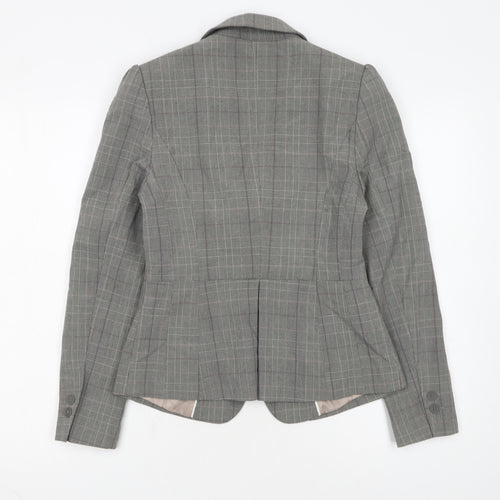 Next Women’s Grey Check Single-Breasted Blazer Size 6