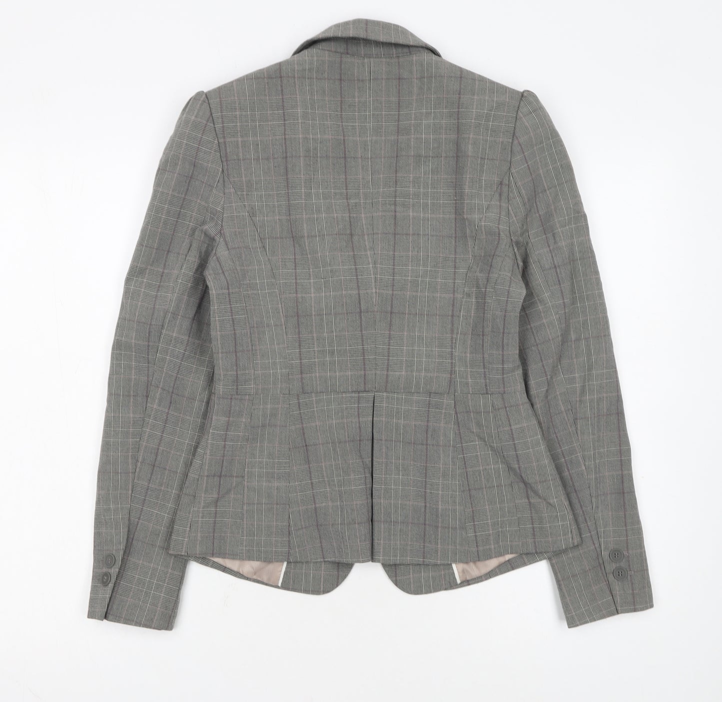 Next Women’s Grey Check Single-Breasted Blazer Size 6