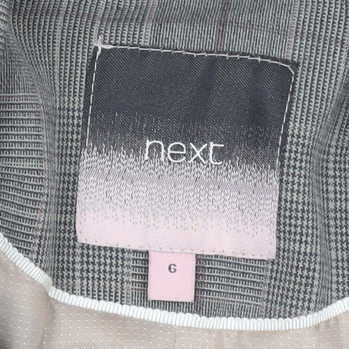 Next Women’s Grey Check Single-Breasted Blazer Size 6