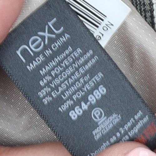 Next Women’s Grey Check Single-Breasted Blazer Size 6