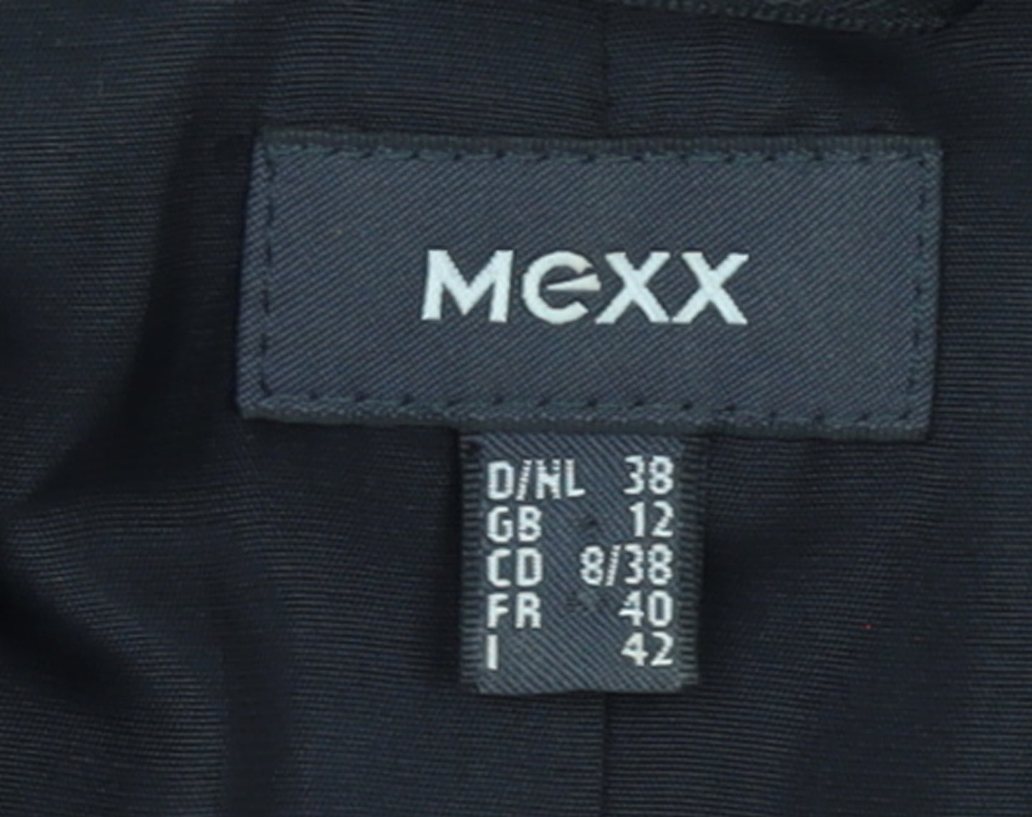 Mexx Women's Black Size 12 Fitted Button-Up Jacket
