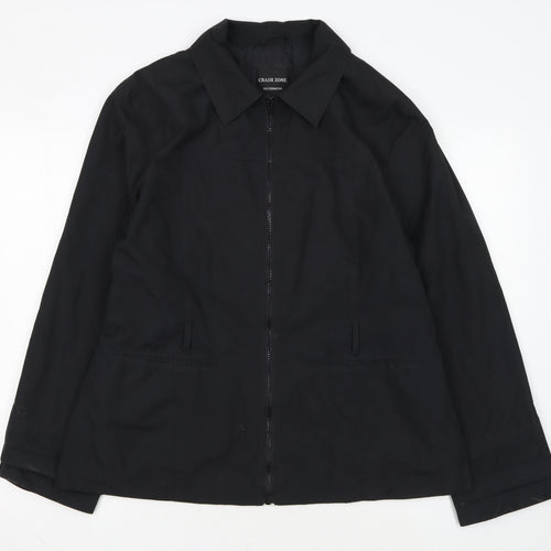Crash Zone Women's Black XL Full Zip Mid-Length Jacket
