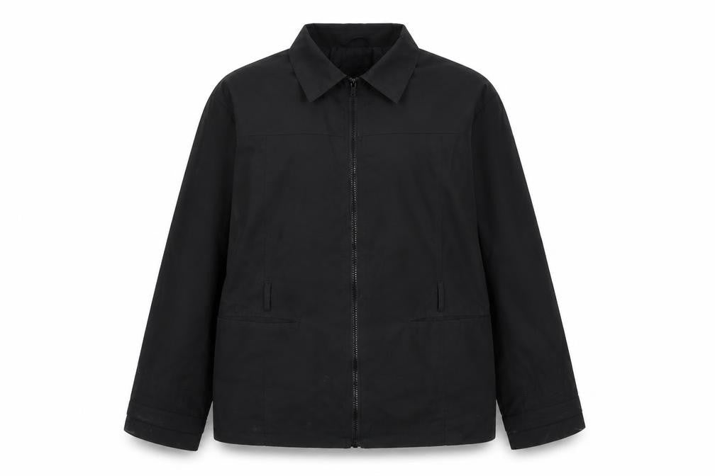 Front view of Crash Zone Women's Black XL Full Zip Mid-Length Jacket