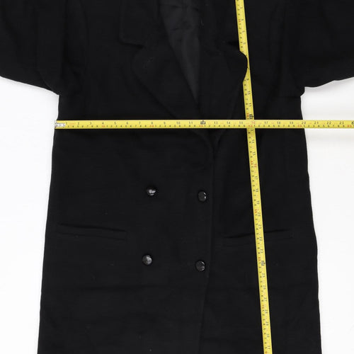Forecaster of Boston Women's Black Wool Blend Long Overcoat Size 8