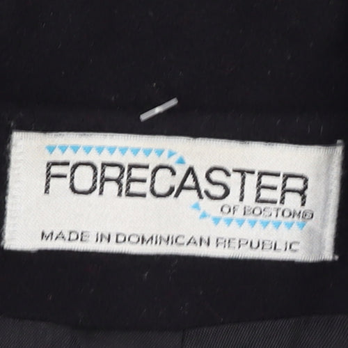 Forecaster of Boston Women's Black Wool Blend Long Overcoat Size 8