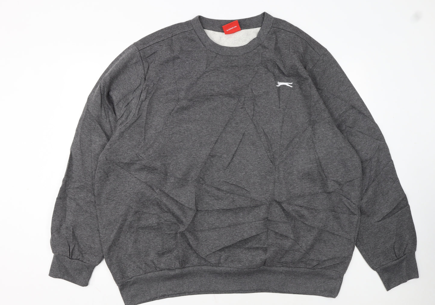 Slazenger Men's Grey 3XL Pullover Sweatshirt Crew Neck Fleece