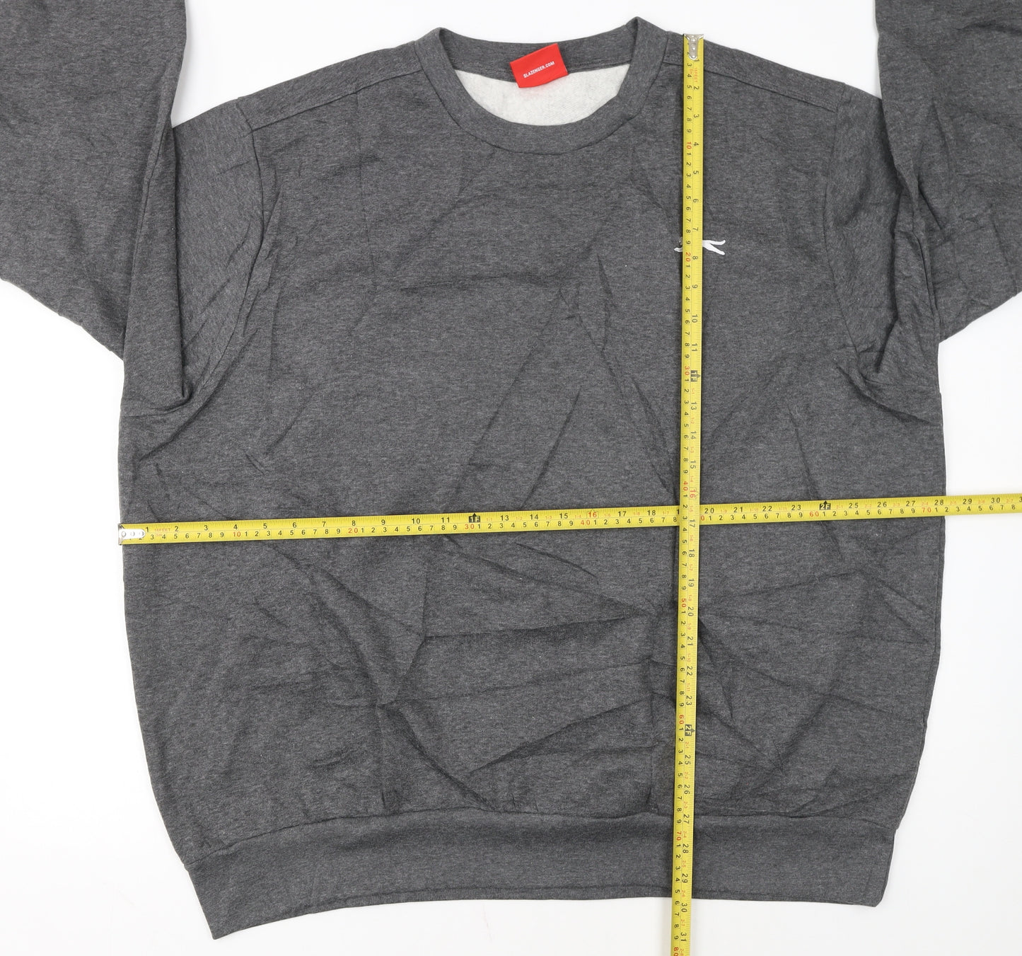 Slazenger Men's Grey 3XL Pullover Sweatshirt Crew Neck Fleece