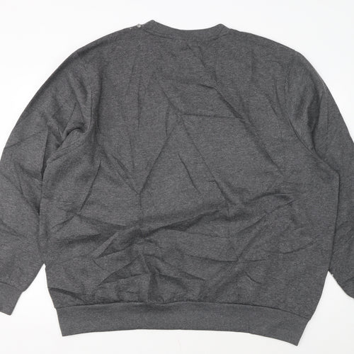 Slazenger Men's Grey 3XL Pullover Sweatshirt Crew Neck Fleece