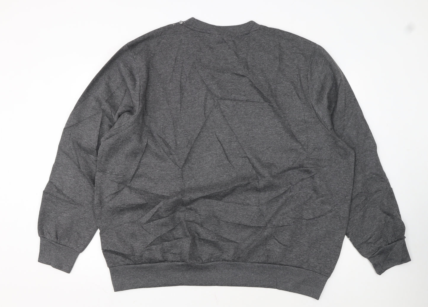 Slazenger Men's Grey 3XL Pullover Sweatshirt Crew Neck Fleece