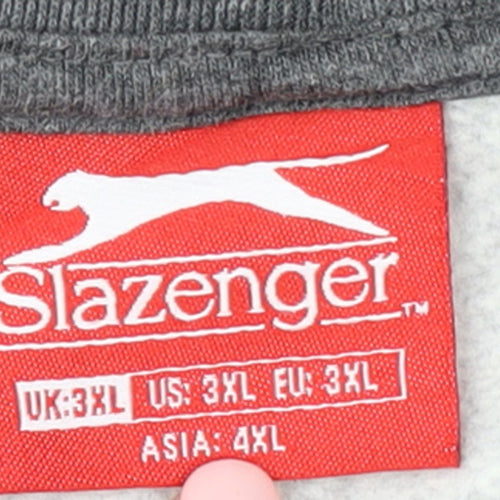 Slazenger Men's Grey 3XL Pullover Sweatshirt Crew Neck Fleece
