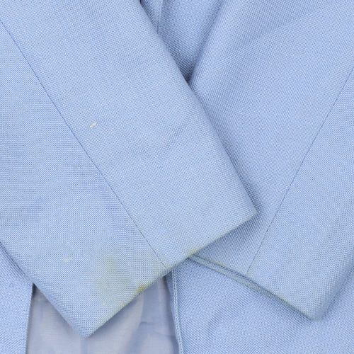 EWM Women Blue Size 14 Classic Single-Breasted Blazer