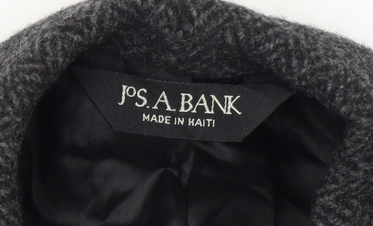 Jos. A. Bank Men's Grey Wool Herringbone Long Overcoat 42R