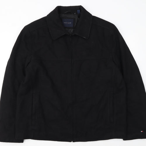 Tommy Hilfiger Men's Black XL Cotton Full Zip Jacket