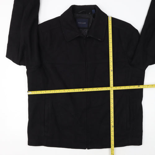 Tommy Hilfiger Men's Black XL Cotton Full Zip Jacket