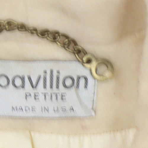 Pavilion Petite Women's Ivory Wool Blend Long Overcoat Size 12
