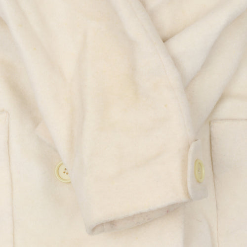 Pavilion Petite Women's Ivory Wool Blend Long Overcoat Size 12