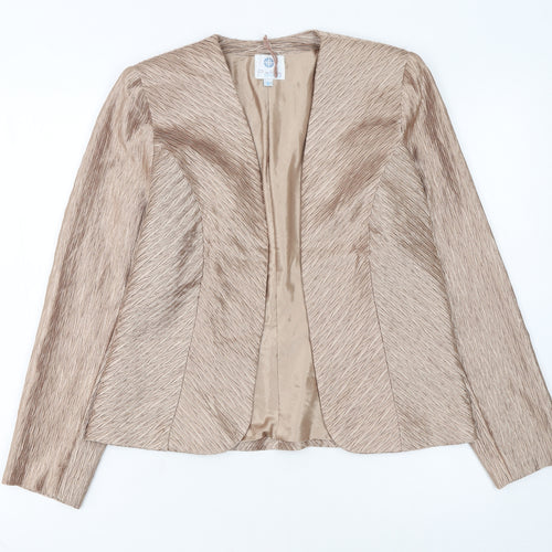 Patra Women Beige Size 6 Formal Single-Breasted Suit Jacket