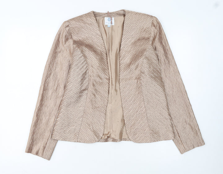 Patra Women Beige Size 6 Formal Single-Breasted Suit Jacket
