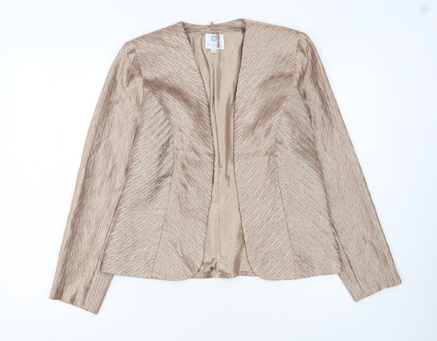 Patra Women Beige Size 6 Formal Single-Breasted Suit Jacket