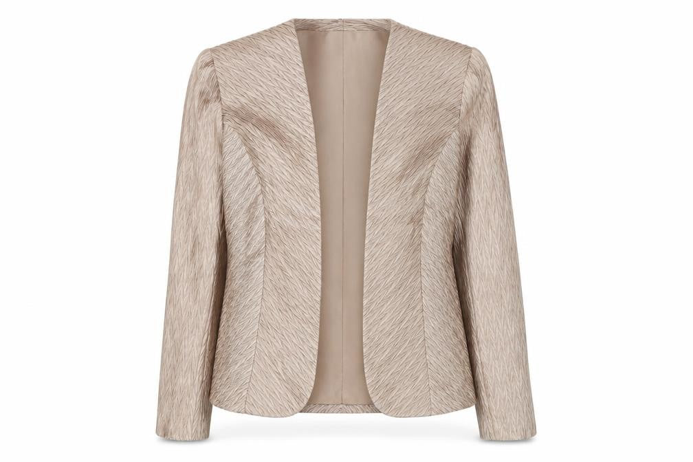Front view of Patra Women Beige, size 6, Formal Single-Breasted Suit Jacket
