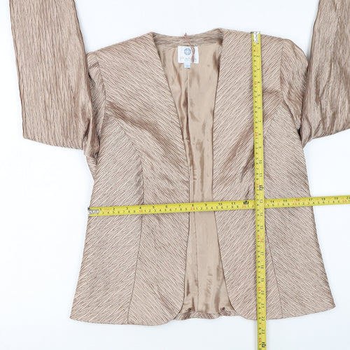 Patra Women Beige Size 6 Formal Single-Breasted Suit Jacket
