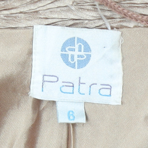 Patra Women Beige Size 6 Formal Single-Breasted Suit Jacket