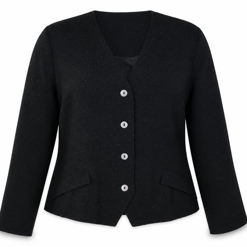 Wallis Women Black Polka Dot Long Sleeve Button Blouse Size 14
