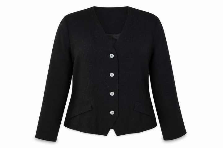 Wallis Women Black Polka Dot Long Sleeve Button Blouse Size 14