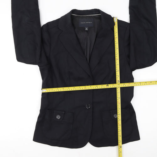 Banana Republic Women's Black Size 10 Stretch Two-Button Blazer