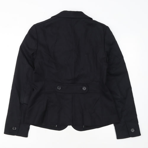 Banana Republic Women's Black Size 10 Stretch Two-Button Blazer