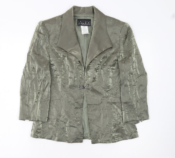 Alex Evenings Women Green Size 8 Shawl Collar Formal Suit Jacket