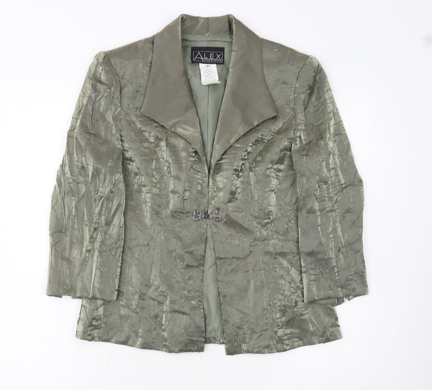 Alex Evenings Women Green Size 8 Shawl Collar Formal Suit Jacket