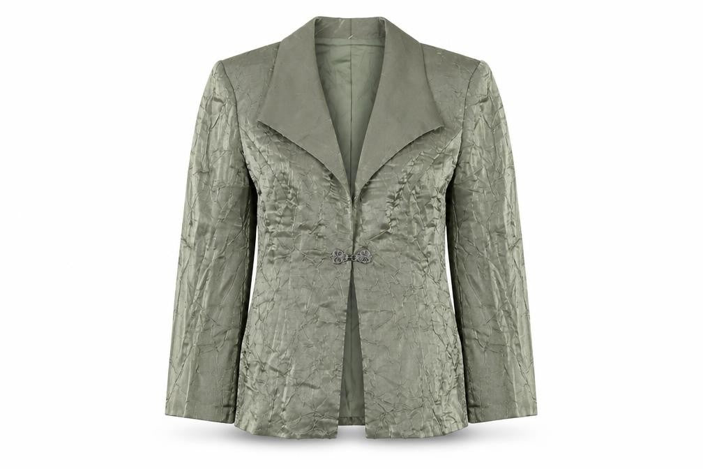 Alex Evenings Women Green Size 8 Shawl Collar Formal Suit Jacket